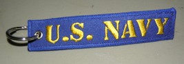 Us Navy Usn Veteran Embroidered Key Ring Bag Tag Strap 5 X 1 Inches - £4.41 GBP