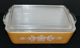 Pyrex Covered 1.5 Qt Refrigerator Casserole ~0503 ~ Ribbed Lid ~ Butterf... - $79.99