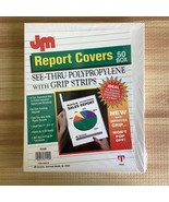 2 JM CLEAR REPORT COVERS w/GRIP STRIPS 1 Box of 50 - 11&quot; x 8.5&quot; - $32.46 CAD