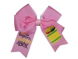 NEW Back to School Brightest Crayon in the Box Girls Hair Bow Clip 7 Inches - £5.62 GBP