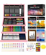 Art Supplies, 192-Pack Deluxe Art Set Drawing Painting Supplies Art Kit ... - £45.83 GBP