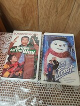 2 VHS Movies JACK FROST  Michael Keaton &amp; JINGLE ALL THE WAY Arnold Swar... - $25.91 CAD