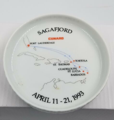 SAGAFJORD ASHTRAY COASTER ROSENTHAL GERMANY ROUND DISH April 1993 - $13.97