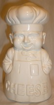 VINTAGE KNOBLER CHEF COOK FIGURINE CHEESE SHAKER WHITE CERAMIC JAPAN - £29.81 GBP