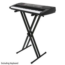 [Do Not Sell on Amazon]Glarry Dual-tube X-Shape Keyboard Stand Black - £44.05 GBP