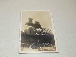 1914 Mt. Lassen Volcano Eruption #4 View Red Bluff, CA RPPC Photo Postcard - £30.13 GBP