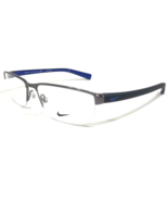 Nike Eyeglasses Frames 8098 078 Black Gray Blue Rectangular Full Rim 56-... - $186.79