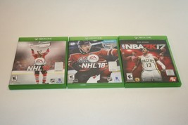 Lot of 3 Microsoft XBox One Games - NHL 16, NHL 18 &amp; NBA 2K17 - £7.74 GBP