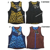 NIKE NEW MEN&#39;S AEROLAYER WILD RUN REVERSIBLE VEST LIGHTWEIGHT WATER RESI... - $55.95