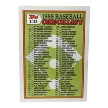 1988 Topps Checklist Card #121 1-132 - £0.77 GBP