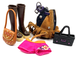 My Scene Barbie Doll Purse Boots Shoes Clothing Accessories Lot - £18.85 GBP