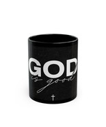 God is Good Black Mug Inspirational Coffee Cup Christian Faith Motivatio... - $25.22 CAD+