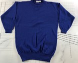 Vintage Moods by Krizia Sweater Womens Large Royal Blue Front Pocket Lon... - $44.54
