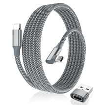 Right-Angled Usb Type C To C 100W Cable 10Ft With Usb A Adapter,90 Degree Power  - £15.16 GBP
