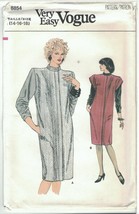 Very Easy Vogue 8854 Band Collar Dress w/ Shoulder Flange Pattern Choose Size UC - $14.99