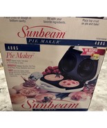 1993 Sunbeam Oster Mini Pie Maker Model 4805 Box Recipes Pie Rings - $476.54 MXN