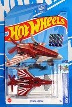 Hot Wheels 2023 Factory Set Sky Show #45 Poison Arrow Clear Red &amp; Silver - £1.99 GBP