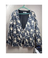 Crazy Train Ladies This Ain&#39;t My First Rodeo Blazer Navy Cream Size Medium - $46.19 CAD