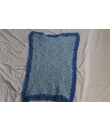 Blue Granny Square Baby Quilt SMALL - £162.14 GBP