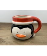 Vtg Royal Norfolk Mug Christmas Penguin White Black Red Ceramic Cup Hand... - €16,29 EUR