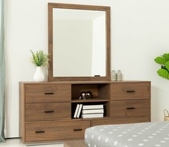 63" Walnut Six Drawer Combo Dresser - $23,020.33 MXN