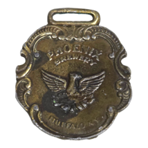 Antique Brass Phoenix Brewery Watch Fob Buffalo New York Beer Memorabilia - £96.81 GBP