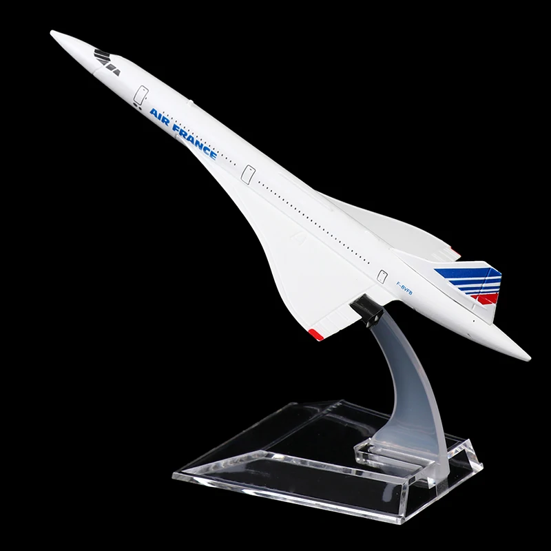 Play 1PC Airplane Model 16cm Air France Concorde Jet Aeroplane Aircraft Model Di - £23.18 GBP