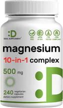 Magnesium Complex Supplement – 10 in 1 – Glycinate, Citrate, Malate, &amp; More – Ch - £22.30 GBP