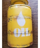 Rustic ~ Metal Oil Can ~ Candle Holder ~ Yellow Colored ~ 10&quot; Tall x 6&quot; ... - $30.69 CAD