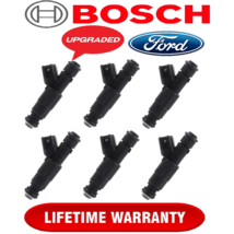 HP&amp;TORQUE UPGRADE OEM Bosch x6 4 hole 24LB Fuel Injectors for 99-04 Ford 3.8 4.2 - £88.92 GBP