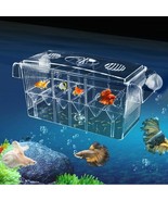 Acrylic Aquarium Breeder Box Double Guppies Hatching Incubator Isolation... - £19.37 GBP