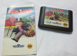 Monopoly (Sega Genesis, 1992) with Manual - £6.00 GBP