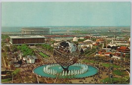 1965 Unisphere New York World&#39;s Fair Fountain Continents Postcard NY State Pavil - £11.36 GBP