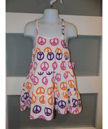 OP Swim White Peace Print Terry Cover-Up Size XS (4-5) Girls NEW - $314.75 MXN