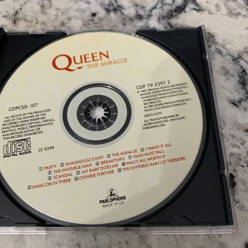 The Miracle by Queen (CD, May-1989) Good Item image 5
