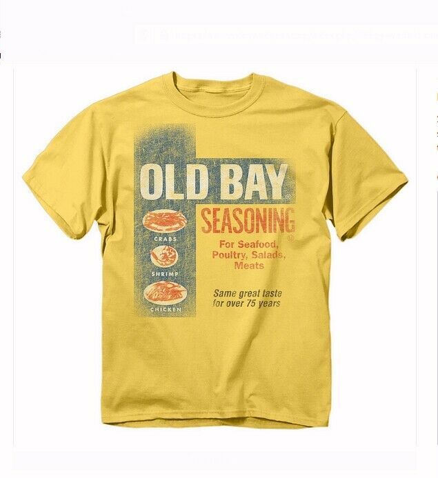 Old Bay Washed Can Art Short Sleeve T-Shirt  NEW Fast Free Ship