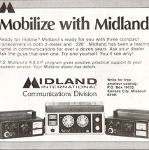 1975 Midland Transceivers 2 Meter And 220 Advertisement Electronics C82QST - $368.38 MXN