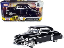 1950 Chevrolet Bel Air Lowrider Black &quot;Get Low&quot; Series 1/24 Diecast Model Car b - £35.66 GBP