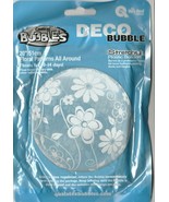 Qualatex Deco Bubble Floral Pattern All Around  20&quot;  Stretchy Plastic Ba... - $149.27 MXN