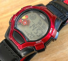 Marvel Superman Kids Children Black Red Digital Quartz Alarm Watch~New Battery - £7.80 GBP