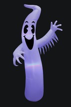 USED 8 Foot Halloween Inflatable Ghost Yard Art Decoration Three Color LED Light - £31.63 GBP