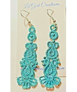 Earrings Drop Dangle Fashion Jewelry Turquoise Metallic Thread Women Gir... - £1,164.67 GBP