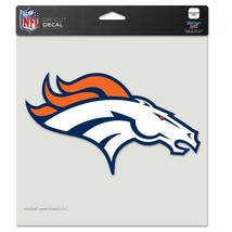Denver Broncos NFL 8&quot;x8&quot; Decal Sticker Primary Team Logo Die Cut Car Auto - £7.56 GBP