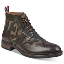 Tommy Hilfiger Men Wingtip Derby Dress Boot Ruzman2 Size US 7.5 Brown Mu... - £44.31 GBP