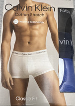 Calvin Klein Underwear Men Cotton Stretch 3 Pack Classic Trunks Black,Bl... - $24.75