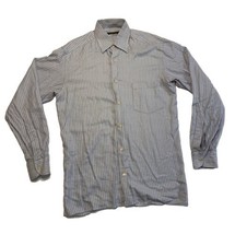 Ermenegildo Zegna Long Sleeve Button Up Dress Shirt Light Blue Stripes M... - $19.35