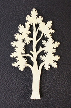 Delicate Vintage Carved Deer Bone Tree Pendant Charm - $19.79