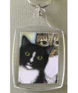 Small Cat Art Keychain - Homer and Rudy - £6.32 GBP