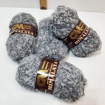 4 Skeins Columbia Minerva Himalaya Worsted Weight Yarn color Ostrich grey 50g ea - £11.64 GBP
