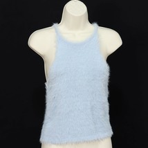 Kendall &amp; Kylie Womens Faux Fur Tank Top S Small Racerback Cropped Light... - £21.01 GBP